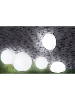 LED-Solarleuchte in Weiß - (H)10 cm - Ø 30 cm