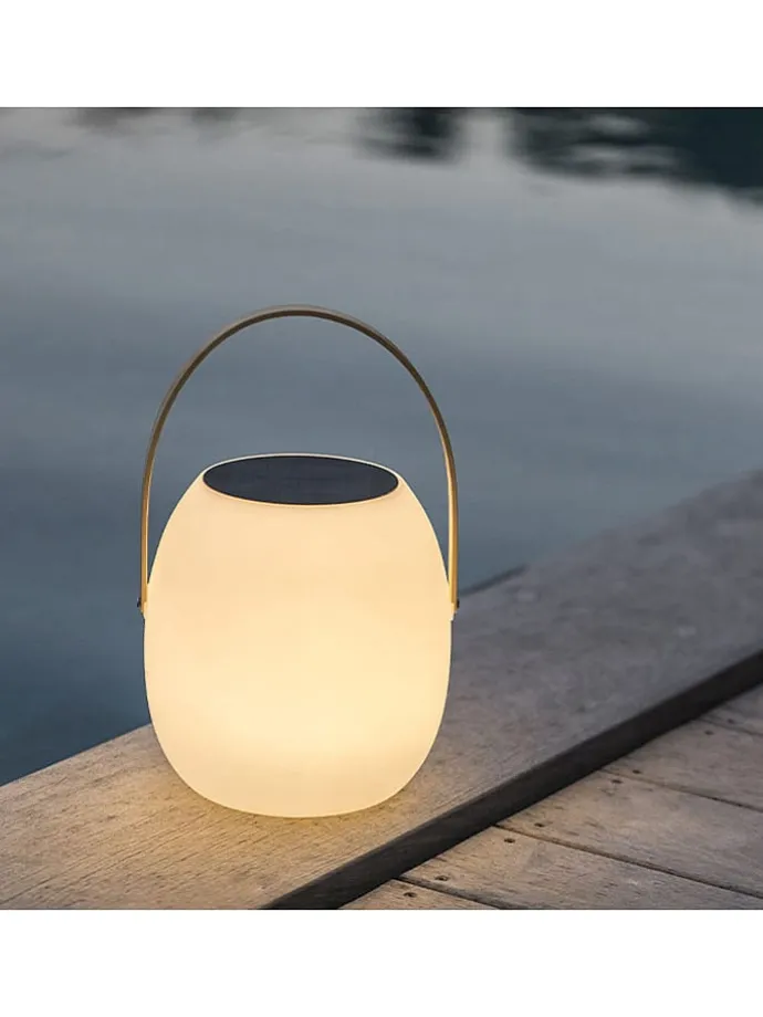 LED-Solarleuchte "Jimmy" in Weiß - (H)34 x Ø 21 cm