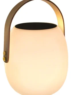 LED-Solarleuchte "Jimmy" in Weiß - (H)34 x Ø 21 cm