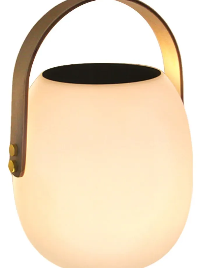 LED-Solarleuchte "Jimmy" in Weiß - (H)34 x Ø 21 cm