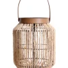 LED-Solarleuchte "Korbinian" in Hellbraun/ Beige - (H)30 x Ø 22 cm