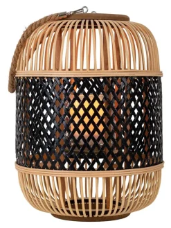 LED-Solarleuchte "Korbinian" in Beige/ Schwarz - (H)38 x Ø 27 cm