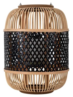 LED-Solarleuchte "Korbinian" in Beige/ Schwarz - (H)31,5 x Ø 23 cm