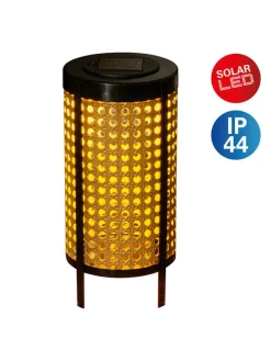 LED-Solarleuchte "Patti" in Gelb - (H)26 x Ø 12 cm