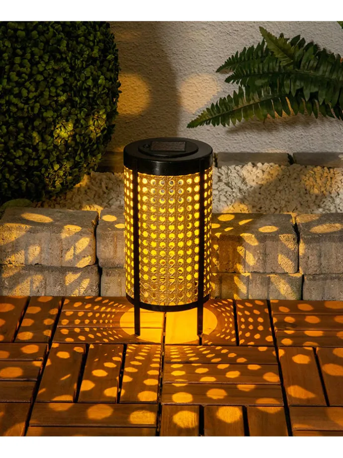 LED-Solarleuchte "Patti" in Gelb - (H)26 x Ø 12 cm