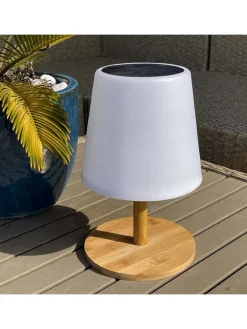 LED-Solarleuchte "Standy" in Natur/ Weiß - (H)25 cm