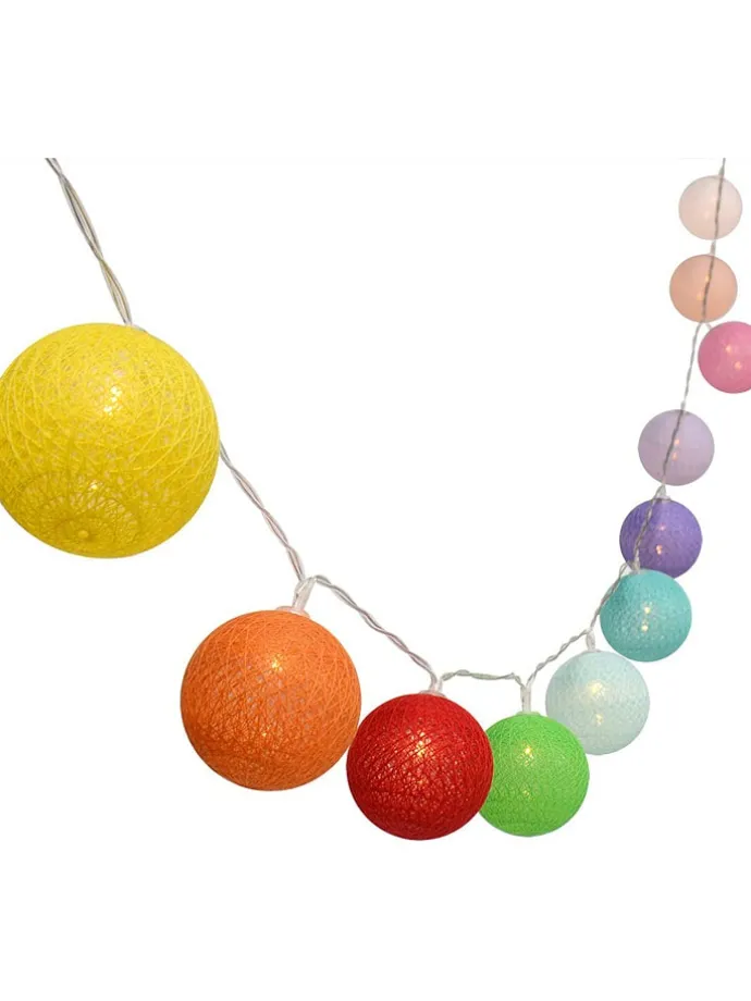 LED-Solar-Lichtergirlande "Mimy" in Bunt - (L)380 cm