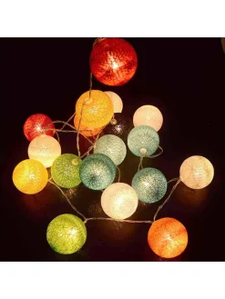 LED-Solar-Lichtergirlande "Mimy" in Bunt - (L)380 cm