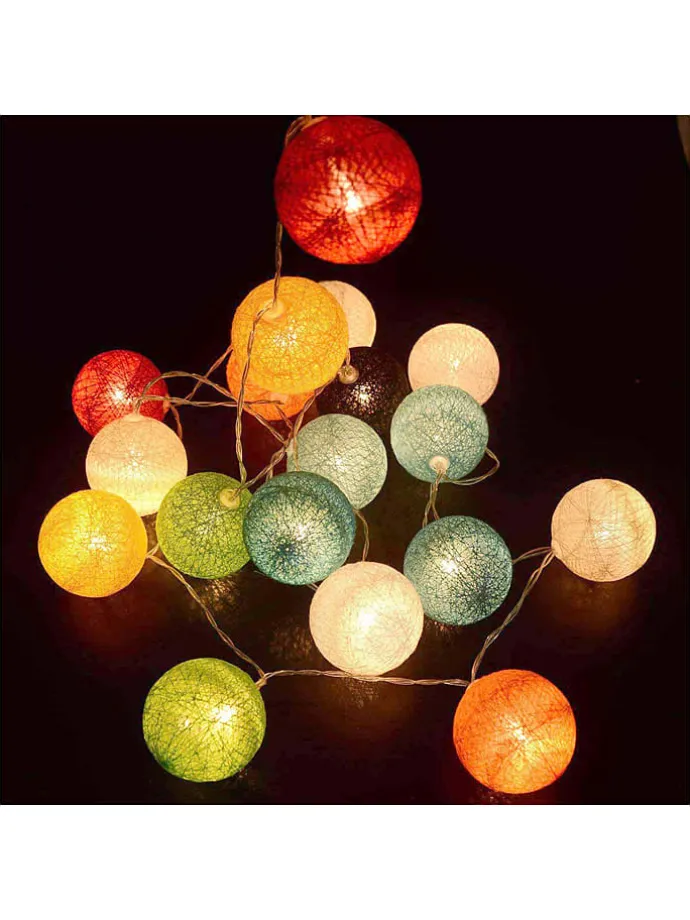 LED-Solar-Lichtergirlande "Mimy" in Bunt - (L)380 cm