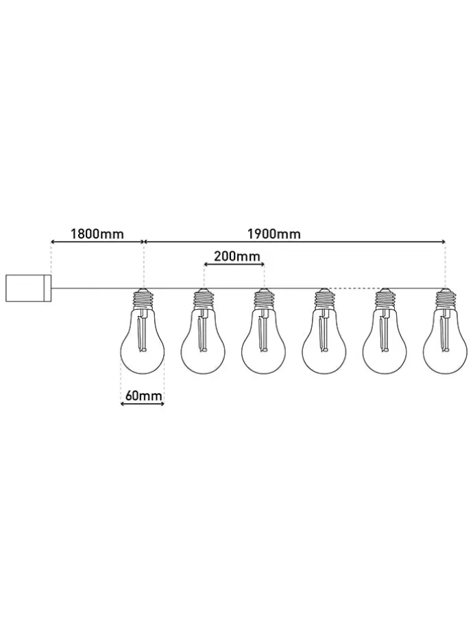 LED-Solar-Lichterkette "Linda" in Bunt - (L)370 cm