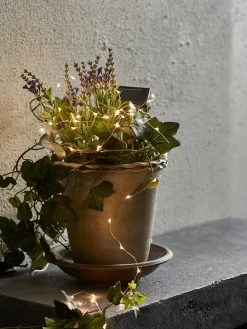 LED-Solarlichterkette "New Drops" in Warmweiß - (L)500 cm