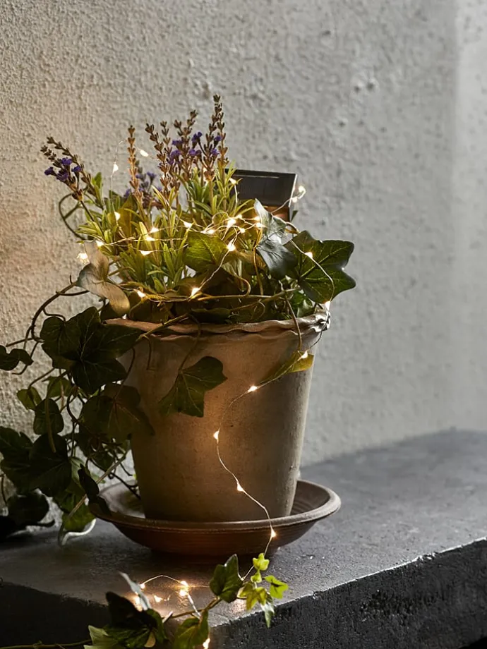 LED-Solarlichterkette "New Drops" in Warmweiß - (L)500 cm