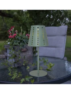 LED-Solar-Tischleuchte "Sola" in Grün - (H)35 x Ø 15 cm