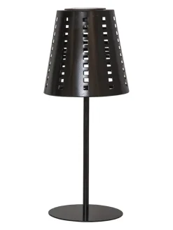 LED-Solar-Tischleuchte "Sola" in Schwarz - (H)35 x Ø 15 cm