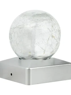 LED-Solar-Zaunleuchte in Warmweiß - (B)10,5 x (H)12,5 x (T)10,5 cm