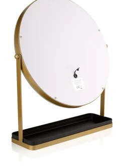 LED-Spiegel in Gold - (L)60 × (B)52 cm