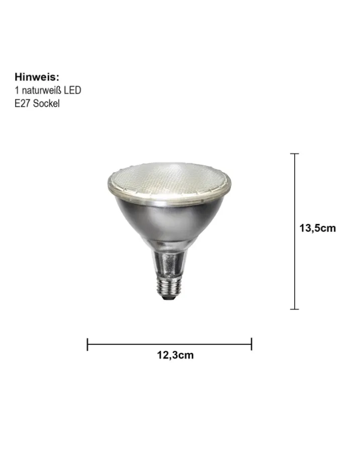 LED-Spot ,Spotlight Outdoor', E27, 15W, 1250lm, silber, Tageslicht