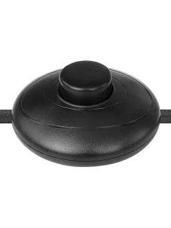 LED-Standleuchte "Illa" in Schwarz/ Hellbraun - (L)25 x (B)20 x (H)150 cm