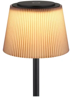 LED-Standleuchte in Schwarz/ Braun - (H)120 cm