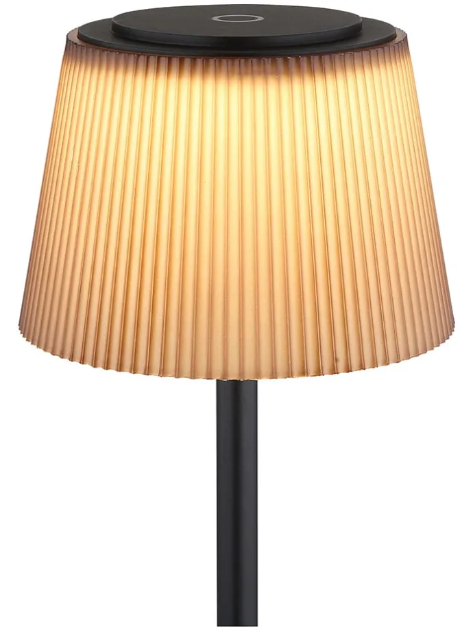 LED-Standleuchte in Schwarz/ Braun - (H)120 cm