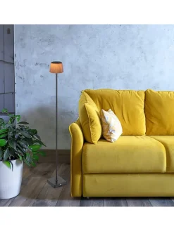 LED-Standleuchte in Schwarz/ Braun - (H)120 cm