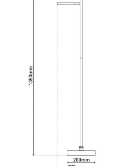 LED-Standleuchte "Lupa" in Schwarz - EEK F (A bis G)