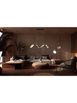 LED-Standleuchte "Tassa" in Hellbraun/ Schwarz - EEK F (A bis G)