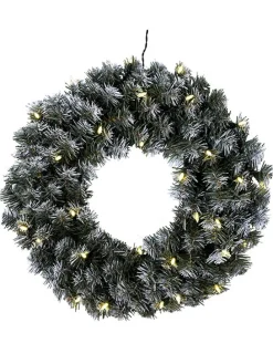 LED-Tannenkranz "Edmonton" in Grün - Ø 50 cm