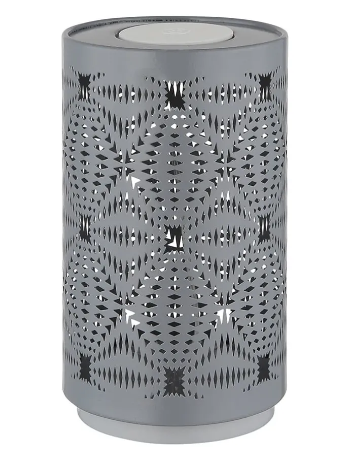 LED-Tischleuchte "Amiyah" in Grau - (H)14 x Ø 8 cm