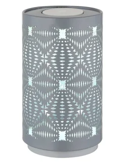 LED-Tischleuchte "Amiyah" in Grau - (H)14 x Ø 8 cm