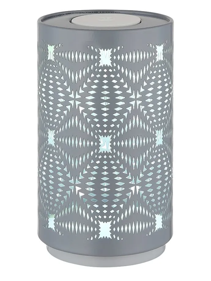 LED-Tischleuchte "Amiyah" in Grau - (H)14 x Ø 8 cm