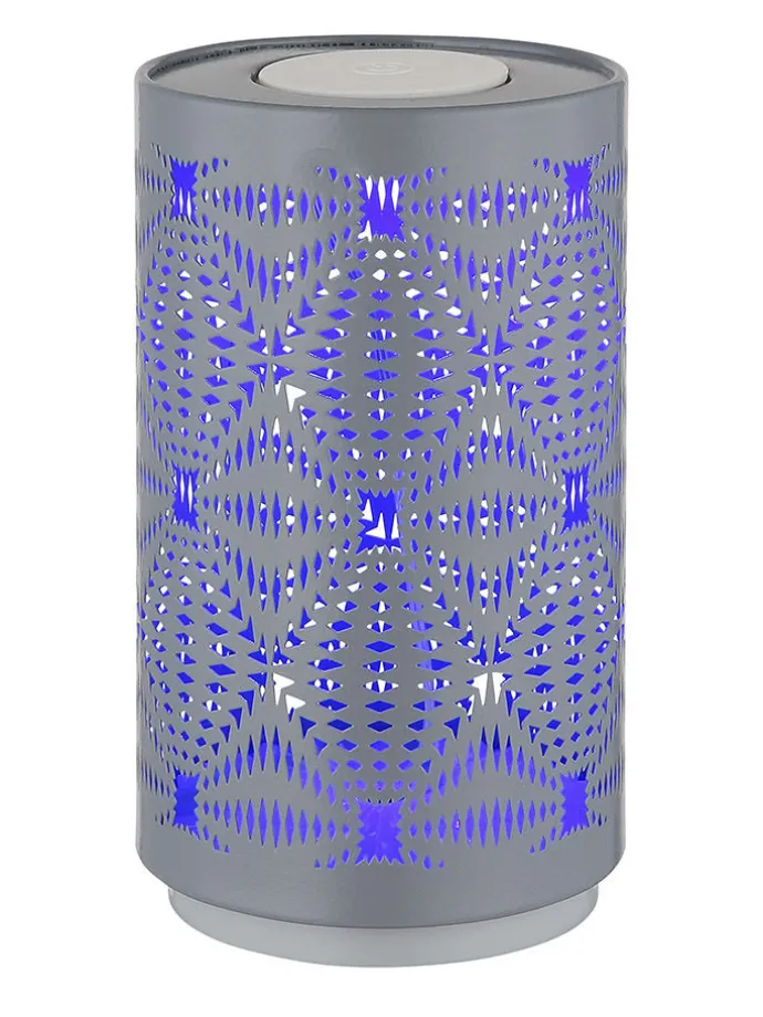 LED-Tischleuchte "Amiyah" in Grau - (H)14 x Ø 8 cm