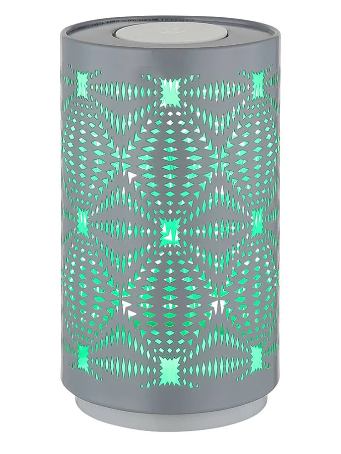 LED-Tischleuchte "Amiyah" in Grau - (H)14 x Ø 8 cm