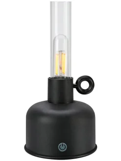 LED-Tischleuchte "Astrid" in Schwarz - (H)22 x Ø 11 cm