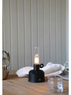 LED-Tischleuchte "Astrid" in Schwarz - (H)22 x Ø 11 cm