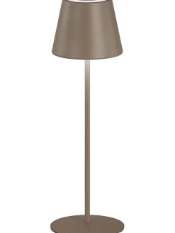 LED-Tischleuchte "Cosenza" in Hellbraun - (H)38 x Ø 12 cm