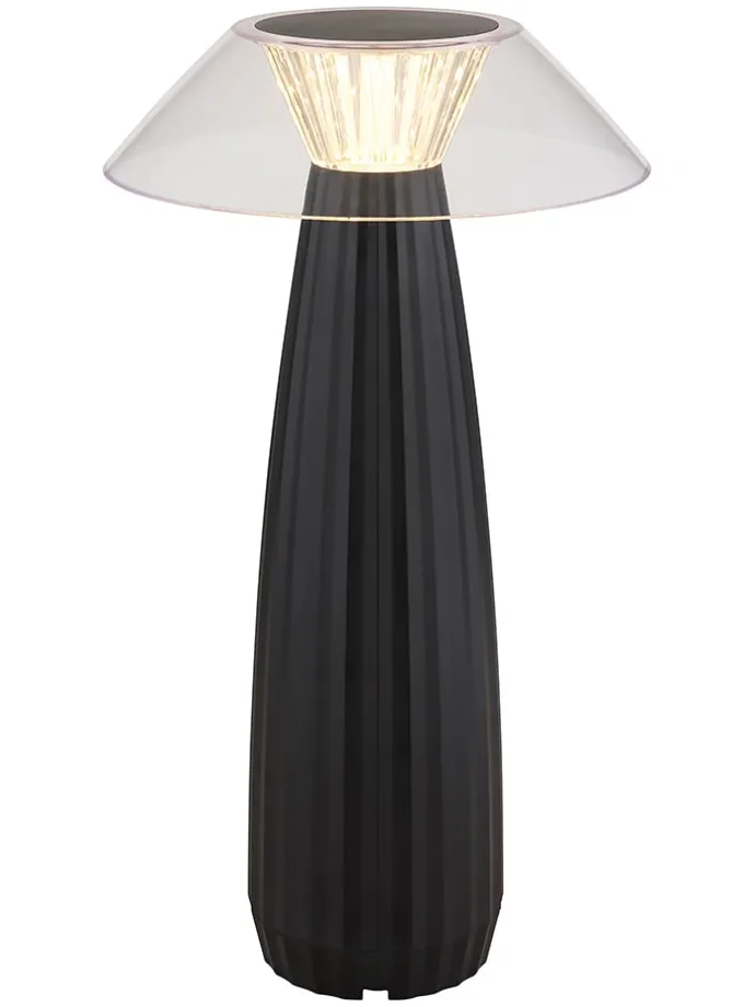 LED-Tischleuchte in Schwarz - (H)28 x Ø 15,4 cm