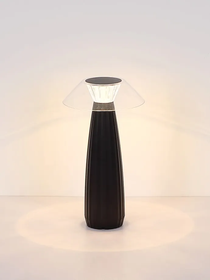 LED-Tischleuchte in Schwarz - (H)28 x Ø 15,4 cm