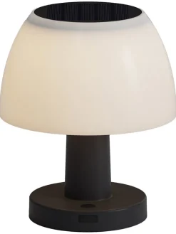 LED-Tischleuchte "Lumina" in Schwarz/ Weiß - (H)15,3 x Ø 13,5 cm