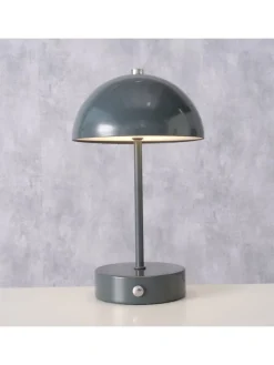 LED-Tischleuchte "Petunia" in Grau - (H)25 x Ø 15 cm