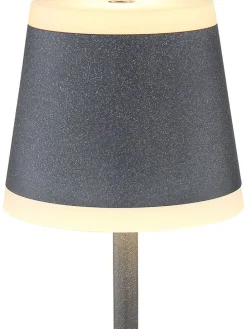 LED-Tischleuchte "Ridley" in Anthrazit - (H)38,5 x Ø 11 cm