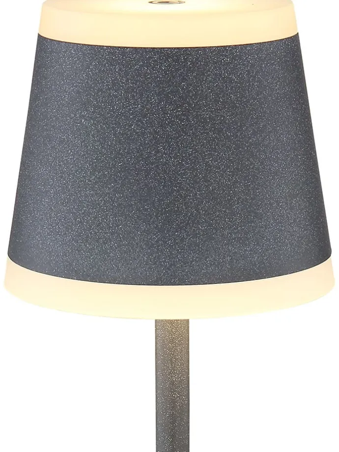 LED-Tischleuchte "Ridley" in Anthrazit - (H)38,5 x Ø 11 cm