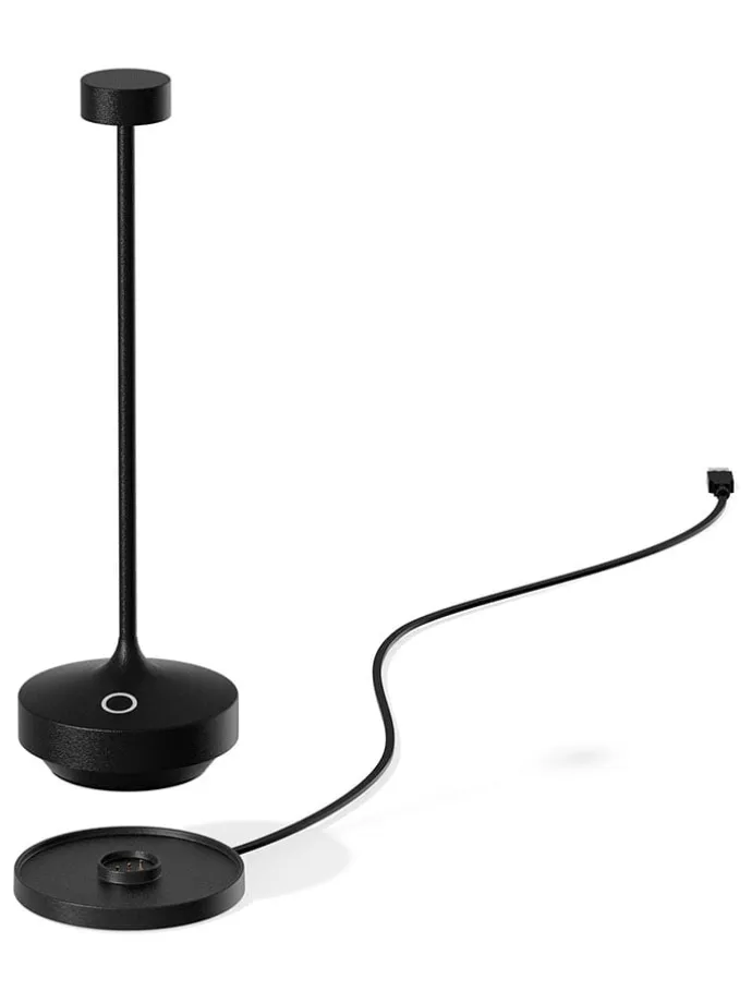 LED-Tischleuchte "Ruby" in Schwarz - (H)22 x Ø 7,5 cm