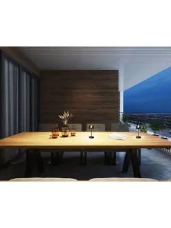 LED-Tischleuchte "Tekla" in Schwarz - (H)19 x Ø 8 cm