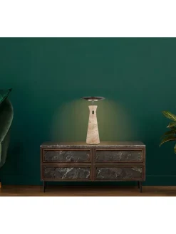 LED-Tischleuchte ''Travertin'' - EEK F (EEK A bis G) - (H)33,6 x Ø 20 cm