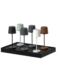 LED-Tischleuchten-Indunktionstablett in Schwarz - (B)47 x (H)29 x (T)4,1 cm