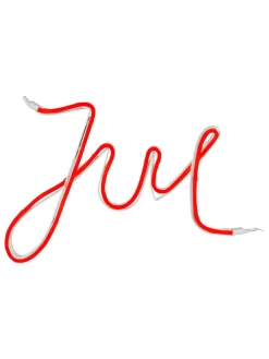 LED-Wanddekoration "New York" in Rot - (B)45 x (H)32 cm