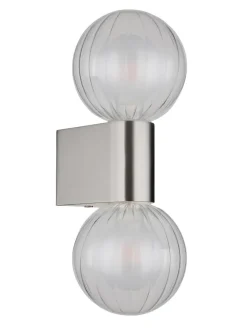 LED-Wandleuchte "Ander" in Silber - (B)10 x (H)26 cm