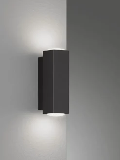 LED-Wandleuchte "Carlo" in Schwarz - (B)4 x (H)13 x (T)6 cm