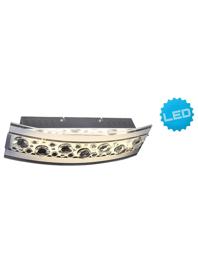 LED-Wandleuchte in Silber - EEK F (A bis G) - (B)35 x (H)12 cm